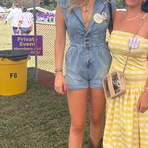 Denim fashion nova Romper